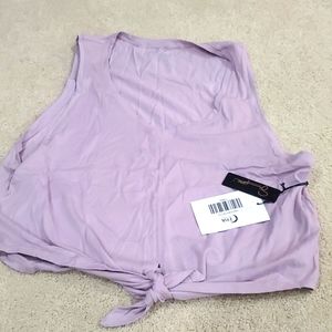Nwt zyia front tie lilac tank
